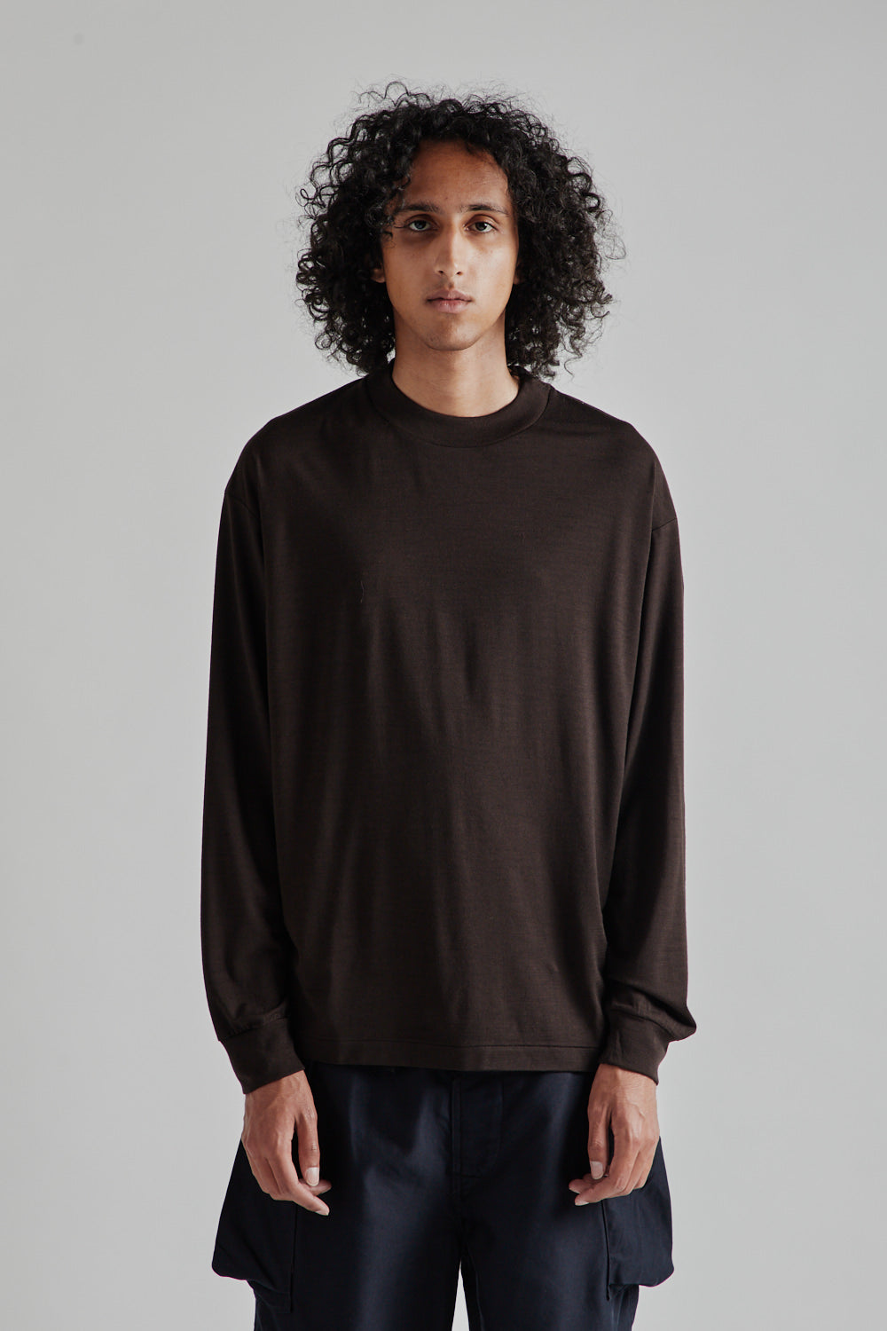 KAPTAIN SUNSHINE Super Soft Merino Tenjiku L/S Tee - Brown