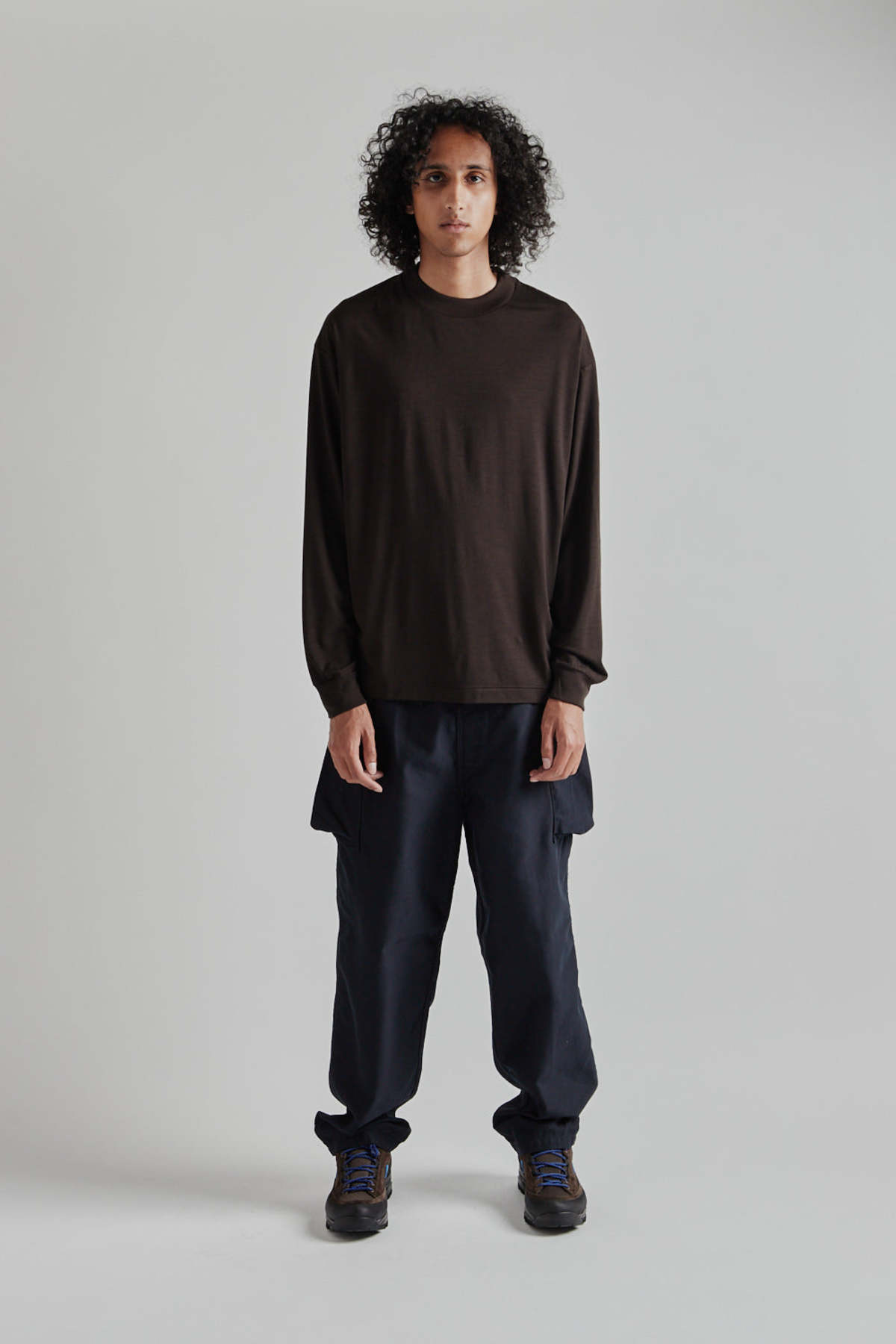 KAPTAIN SUNSHINE Super Soft Merino Tenjiku L/S Tee - Brown