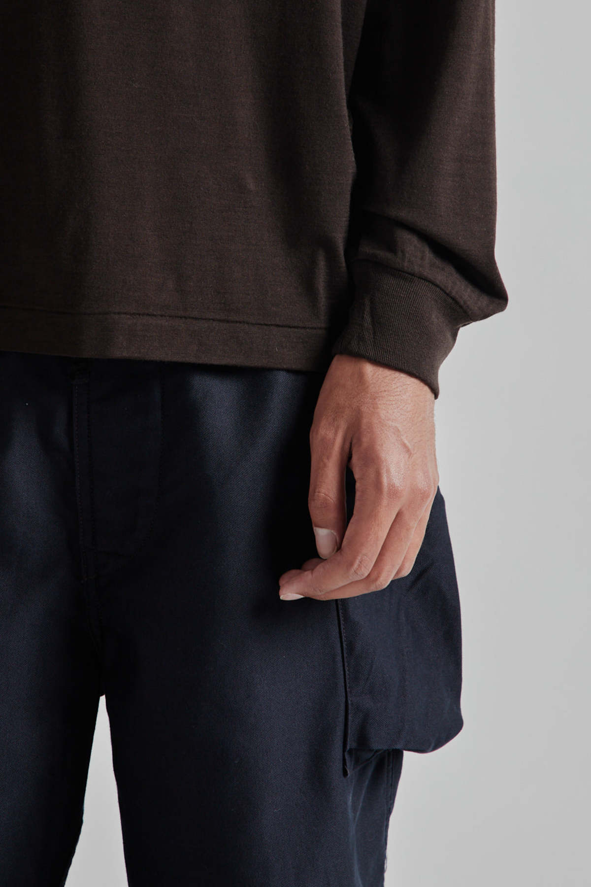 KAPTAIN SUNSHINE Super Soft Merino Tenjiku L/S Tee - Brown 