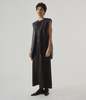 SAYAKA DAVIS NEW YORK Crinkled Satin Tank Dress - Black - Thumbnail 3