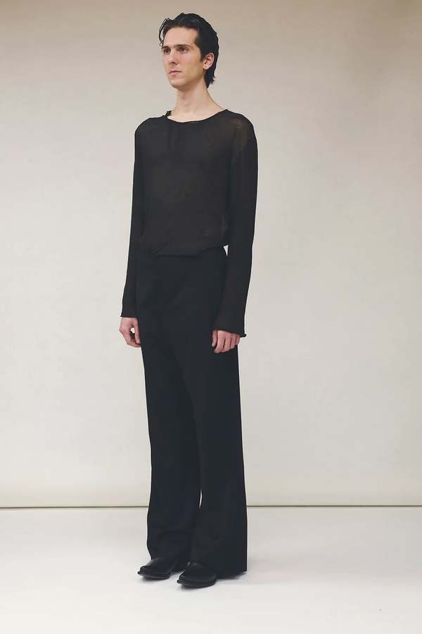 パンツ GABRIELA COLL GARMENTS WOOL TROUSERS Gabriela Coll Garments Wool Full Trousers - Black | Garmentory