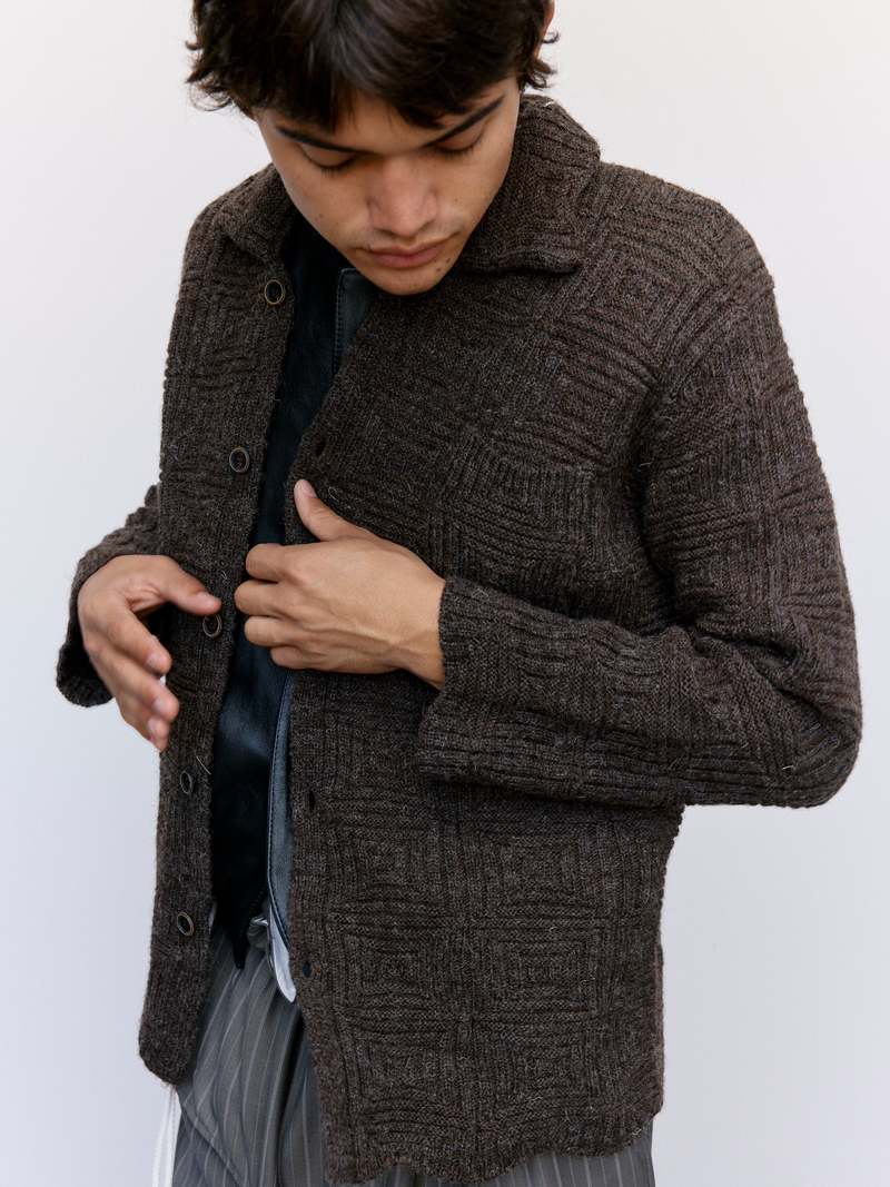 Magliano Shetland Wool Monghidoro Shirt Cardigan - Brown