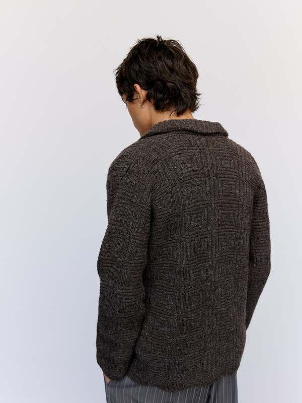 トップス MAGLIANO wool cardigan 23AW Magliano Brown Argyle Cardigan Magliano