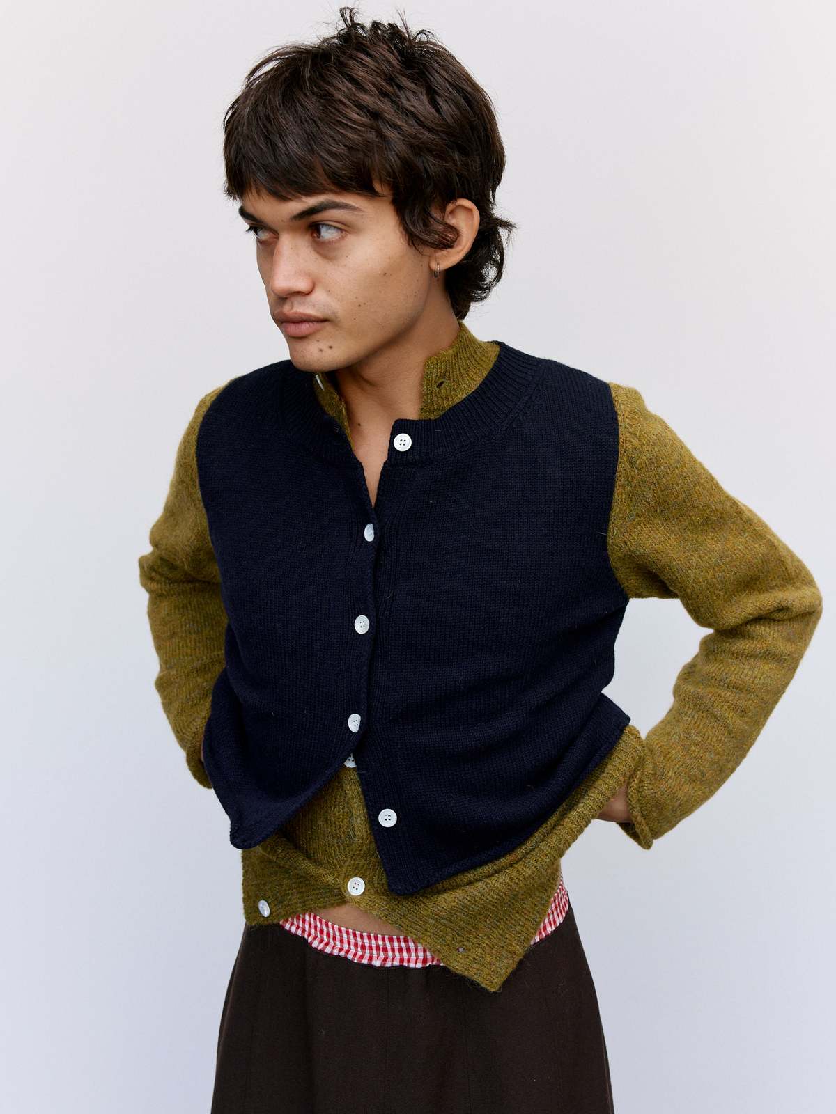 Namacheko Layered Cardigan - Olive | Garmentory