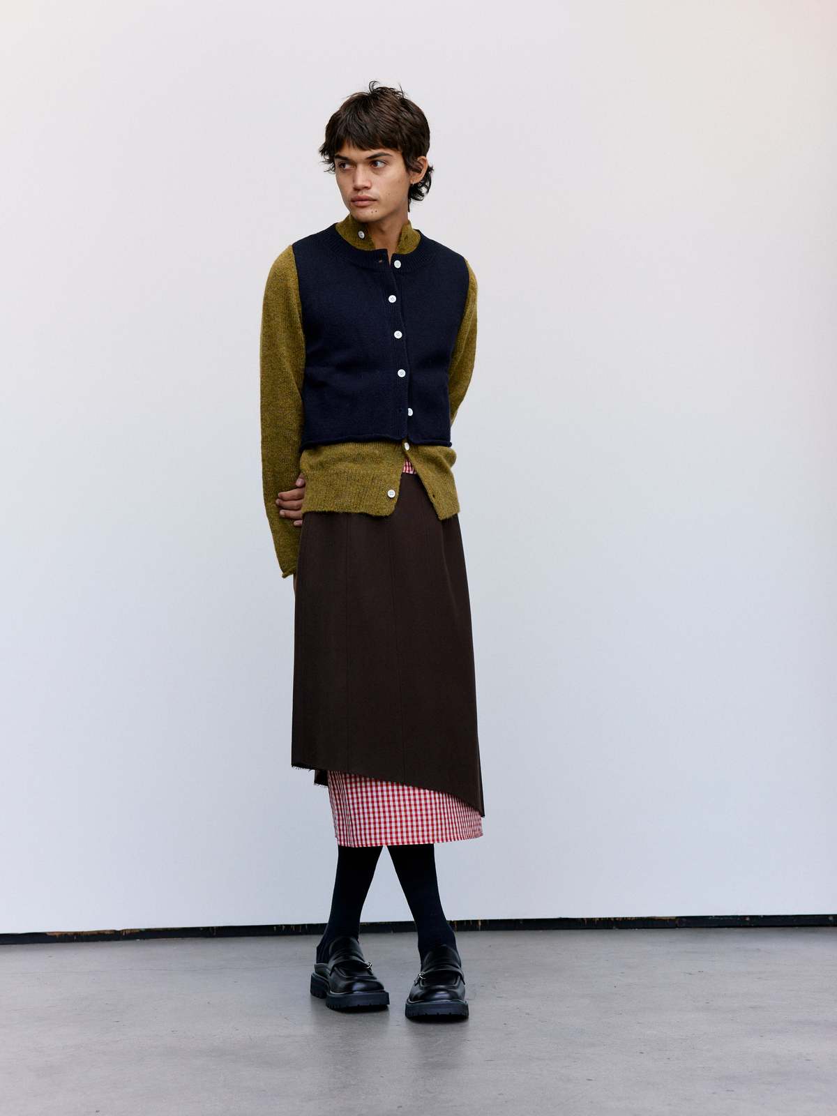 Namacheko Layered Cardigan - Olive | Garmentory