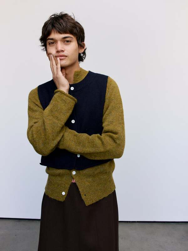 Namacheko Layered Cardigan - Olive | Garmentory