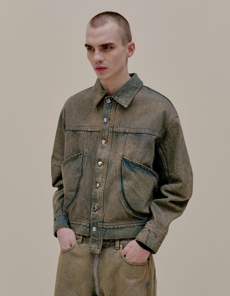 ECKHAUS LATTA Redux Denim Jacket - Sand | Garmentory 