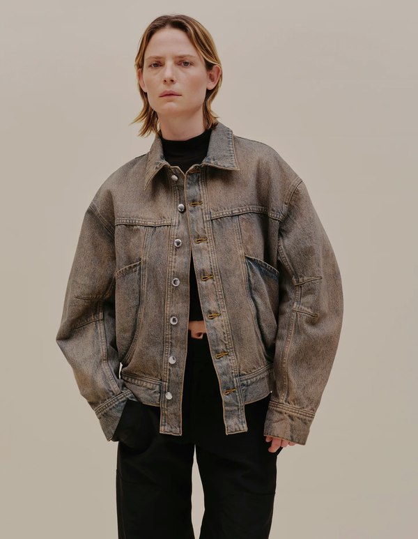ジャケット・アウター eckhaus latta denim jacket Eckhaus Latta El Jacket Redux Denim Jacket | Blue | FARFETCH