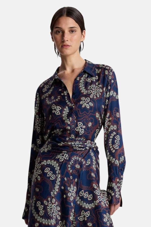 A.L.C. Aiden Top - Navy/Cream