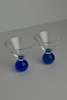 GOODSHOP BADSHOP Vintage 90s Cobalt Postmodern Martini Cocktail Glasses (2) - Thumbnail 1