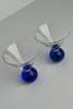 GOODSHOP BADSHOP Vintage 90s Cobalt Postmodern Martini Cocktail Glasses (2) - Thumbnail 2