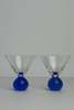 GOODSHOP BADSHOP Vintage 90s Cobalt Postmodern Martini Cocktail Glasses (2) - Thumbnail 4