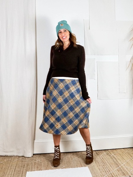 Vintage Chloe Cotton Skirt Khaki Garmentory