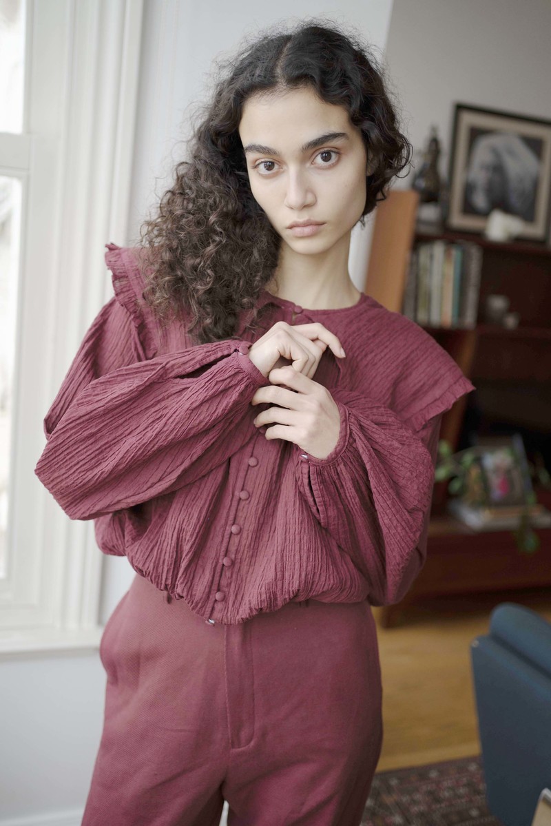 OhSevenDays Juliet Top - Burgundy