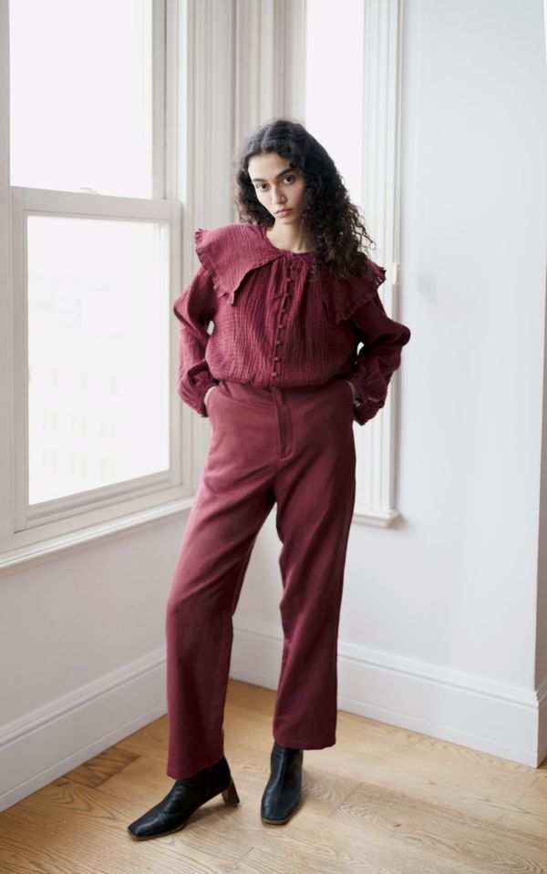 OhSevenDays Juliet Top - Burgundy