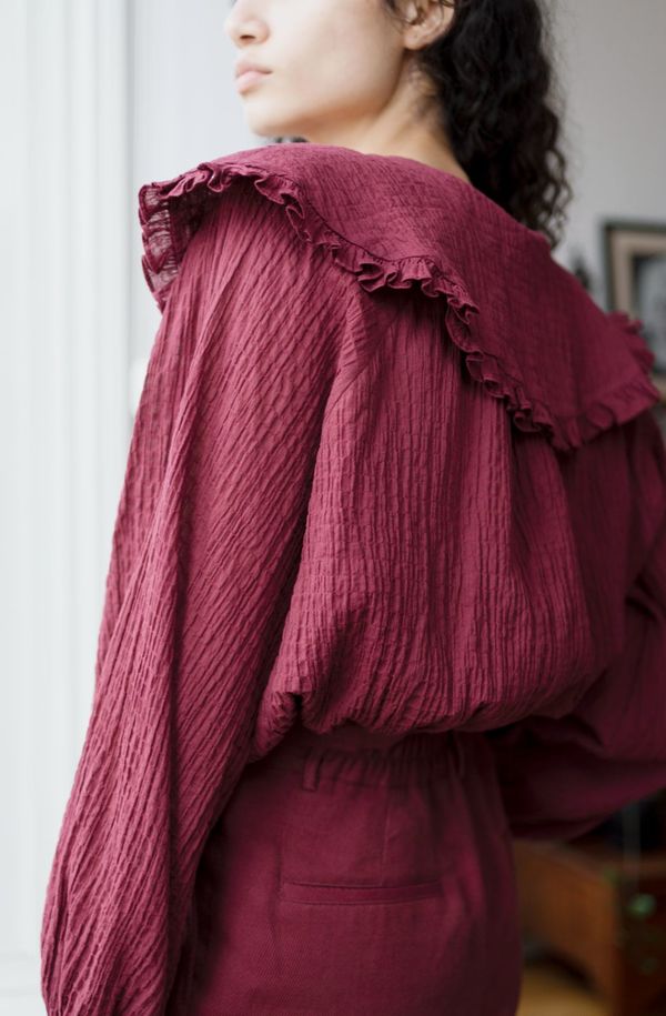 OhSevenDays Juliet Top - Burgundy