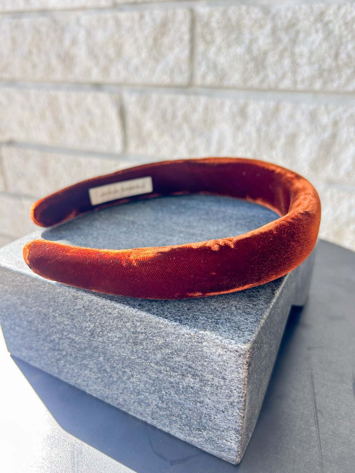 NEW LOEFFLER RANDALL women\'s marina headband in sienna Loeffler Randall Marina Velvet Puffy Headband – Saint Bernard main image 2