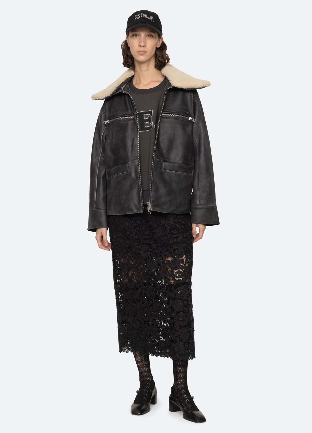 【SEA NEW YORK】レディース Kiera レザージャケット 251271F064000_1.jpg