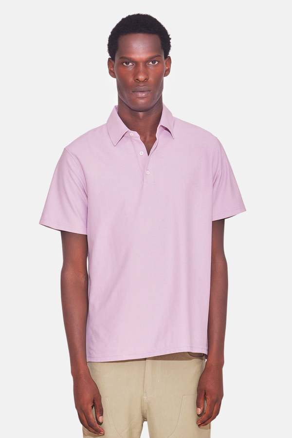 Blue&Cream Atlantic SS Pique Polo - Pink