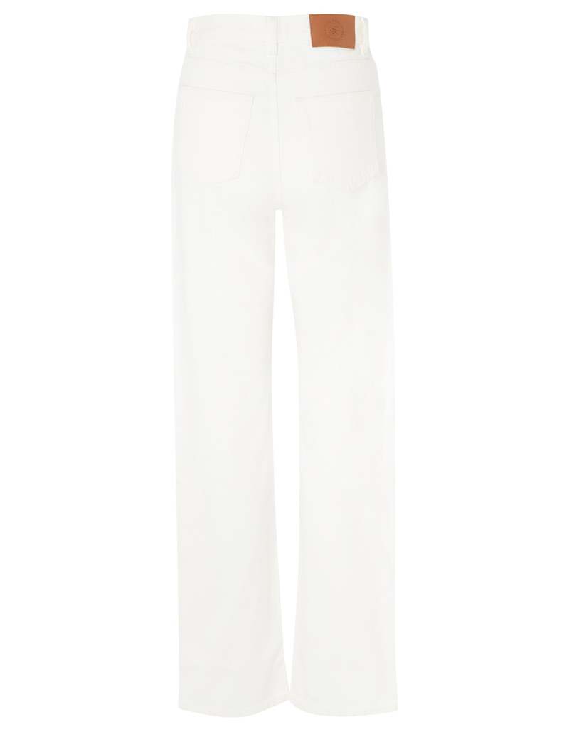 【送料&関税込】Off-White Jeans Wide Leg SPORTY & RICH Wide Leg Jeans - Off White | Garmentory