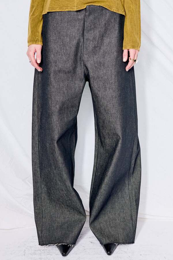 Gabriela Coll Garments No.227 Black Denim Full Trousers - Black