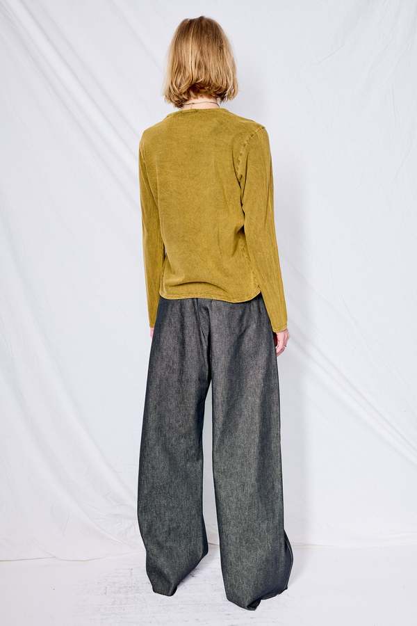 Gabriela Coll Garments No.227 Black Denim Full Trousers - Black