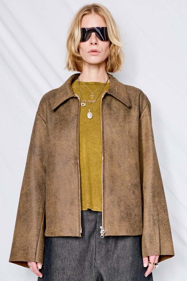 ジャケット・アウター GABRIELA COLL GARMENTS LEATHER JACKET Gabriela Coll Garments Brown No.285 Leather Jacket