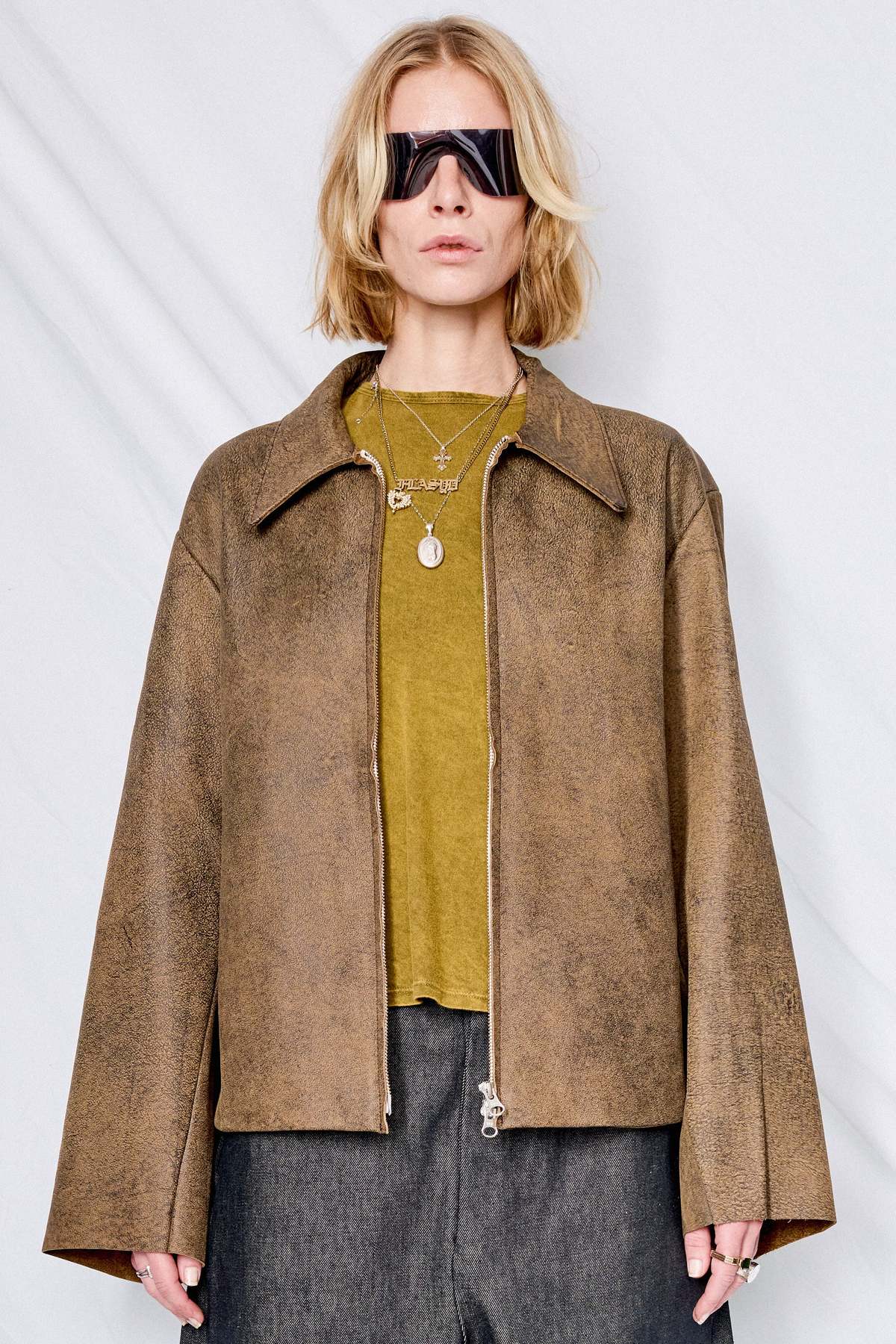 Gabriela Coll Garments Leather Pocket Jacket - Brown | Garmentory