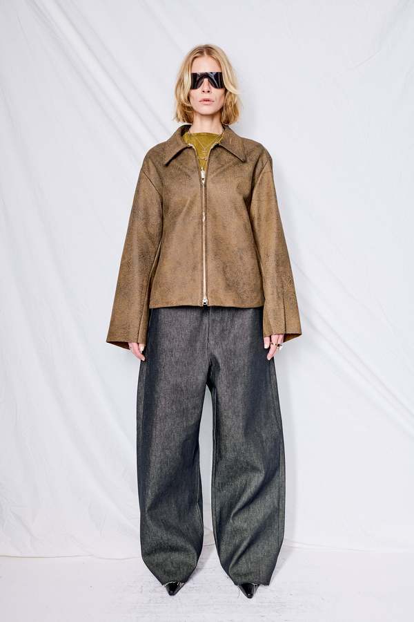 Gabriela Coll Garments Leather Pocket Jacket - Brown | Garmentory