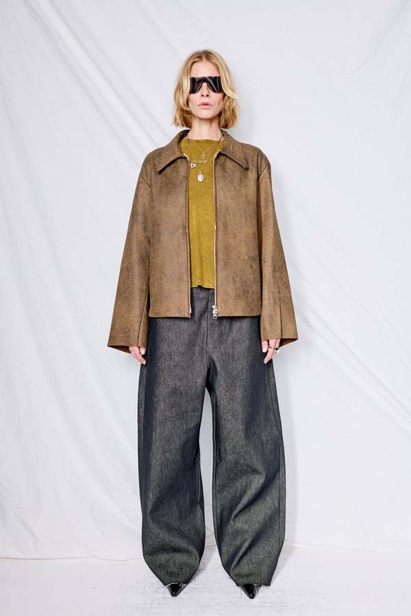 Gabriela Coll Garments Leather Pocket Jacket - Brown | Garmentory