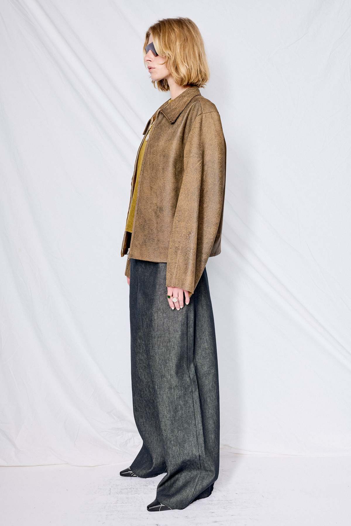 Gabriela Coll Garments Leather Pocket Jacket - Brown | Garmentory