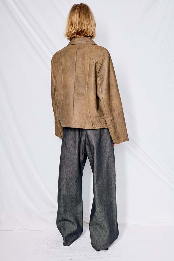 Gabriela Coll Garments Leather Pocket Jacket - Brown | Garmentory