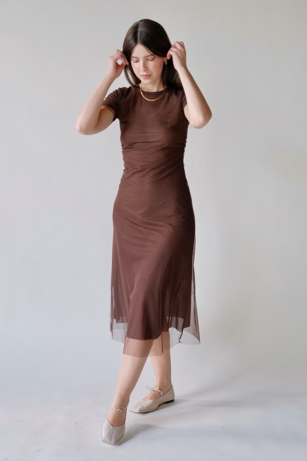 Ali Golden Mesh Dress | Garmentory