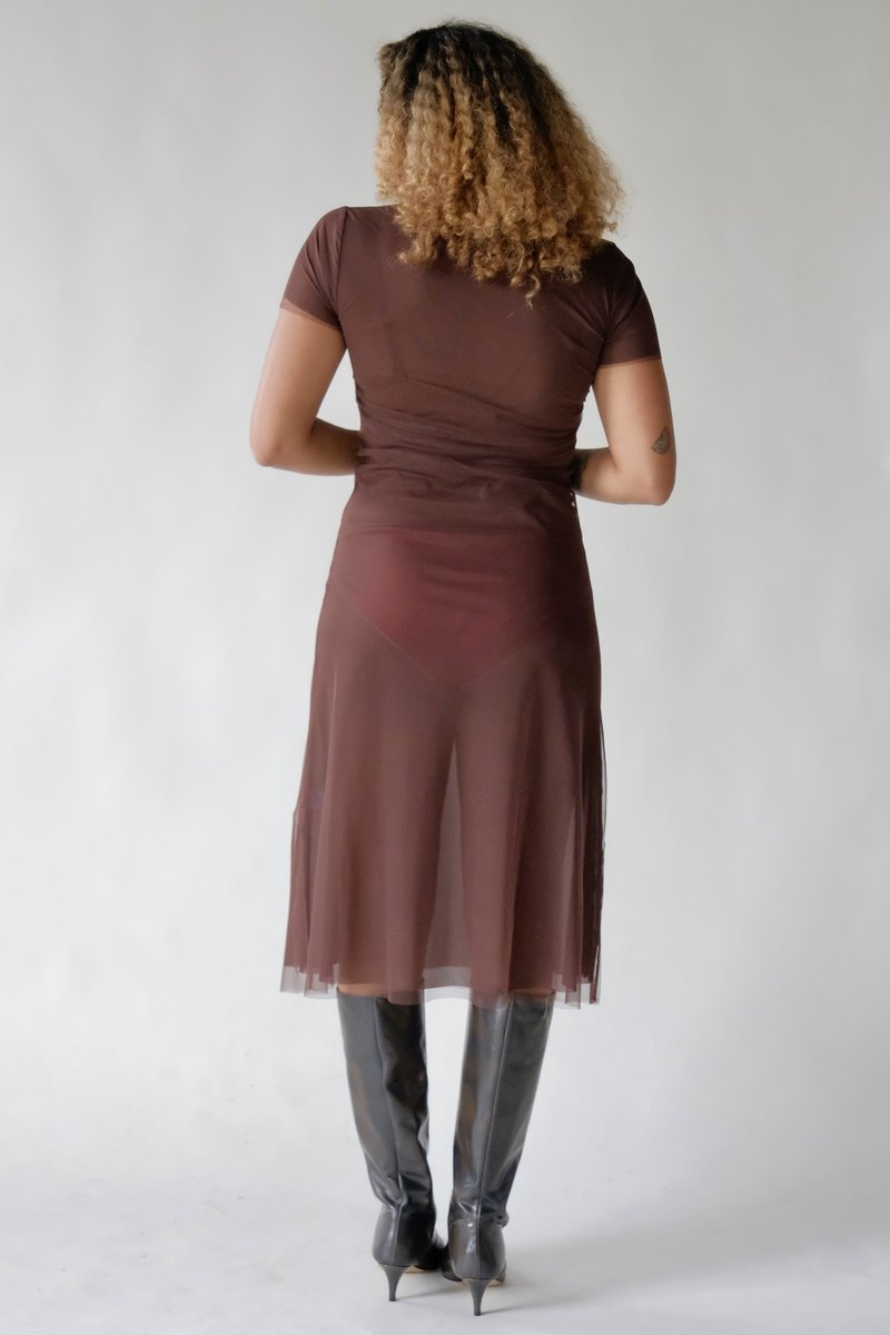 Ali Golden Mesh Dress | Garmentory