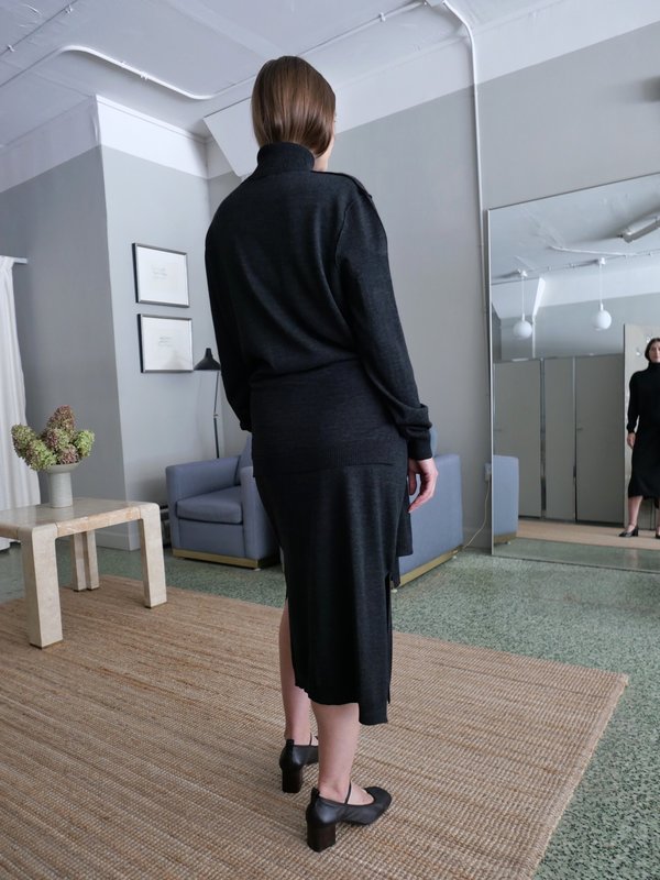 Lemaire Trompe L'oeil Dress - Anthracite | Garmentory