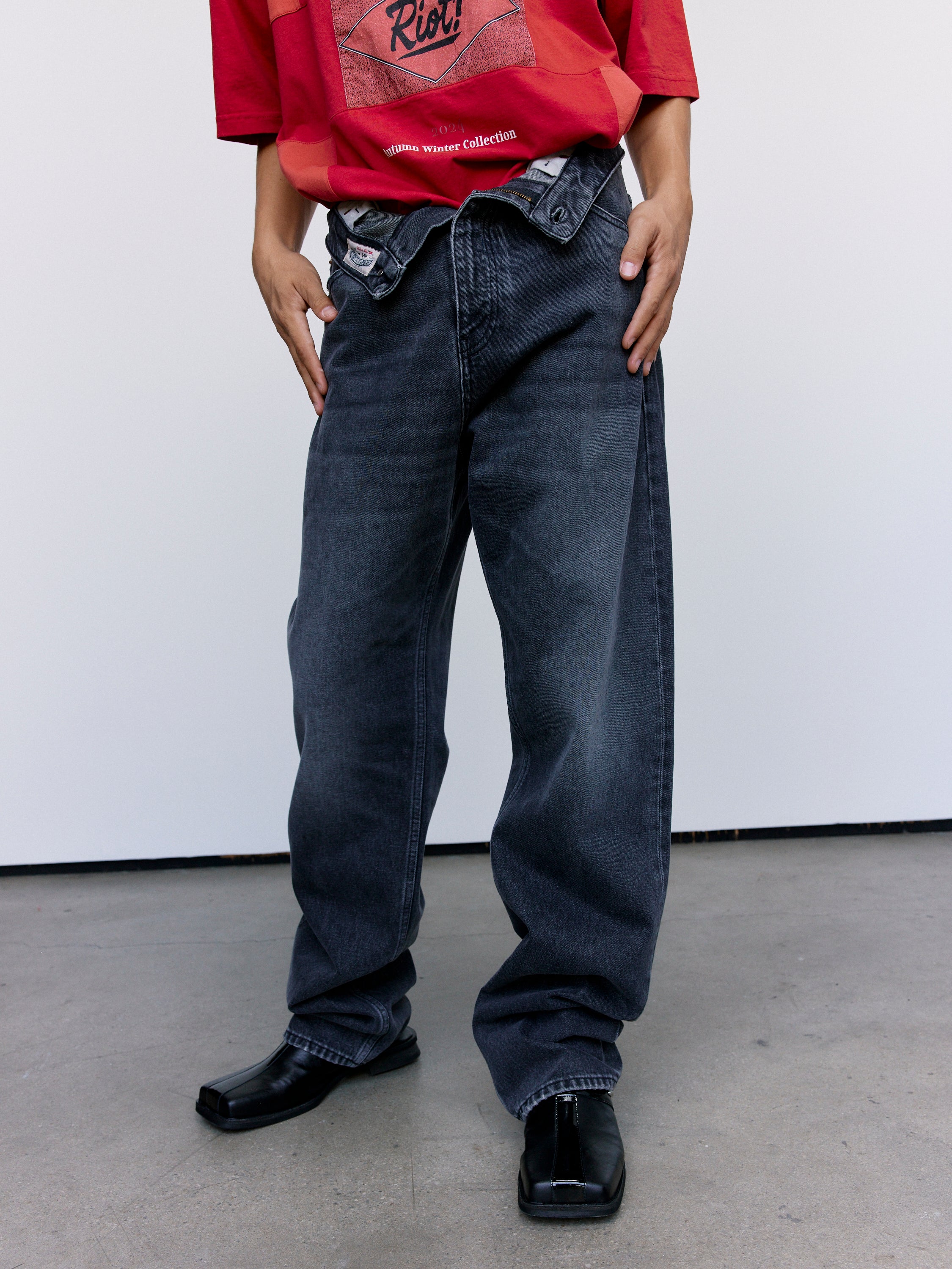 Martine Rose Open Fly Jean - Black Washed | Garmentory