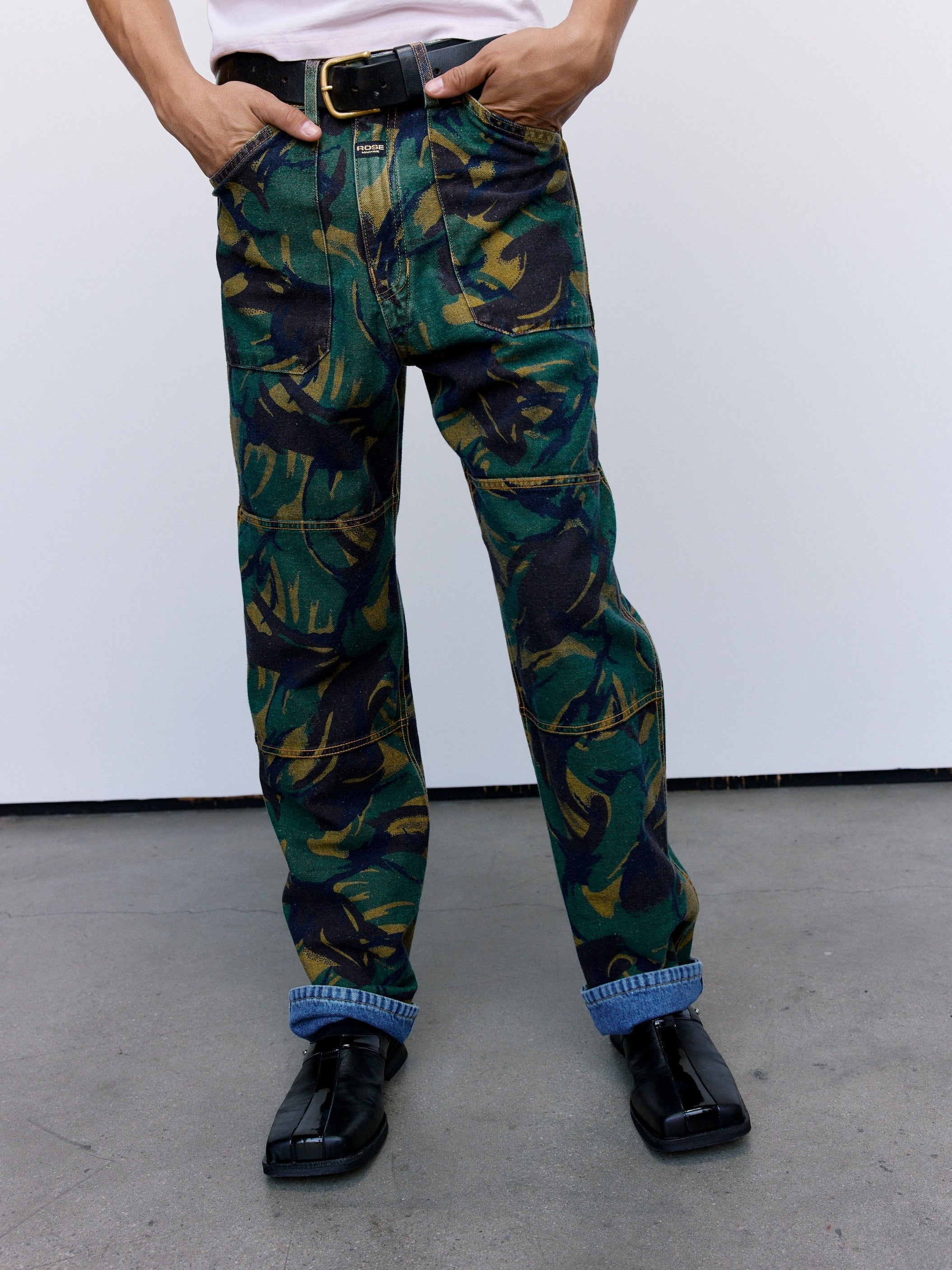 Martine Rose Reversible Camo Jean - Blue | Garmentory