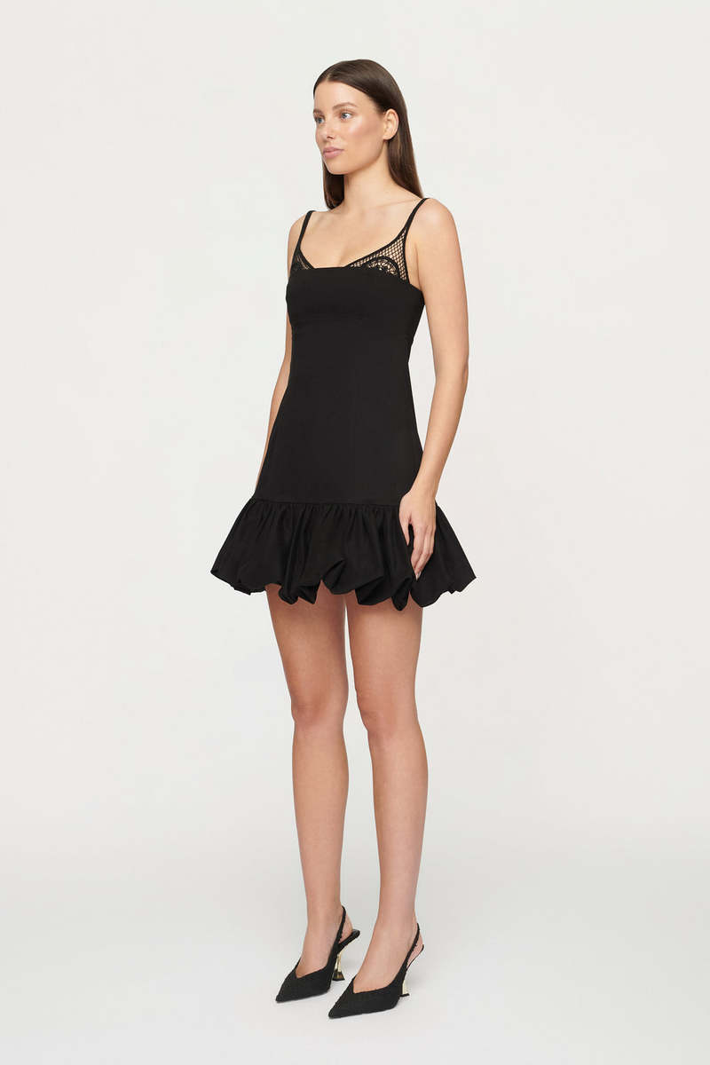 black daisy mini dress Marc Jacobs Daisy Appliqu Mini Dress
