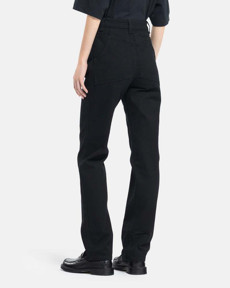 ECKHAUS LATTA Straight Leg Jean - Almost Black | Garmentory