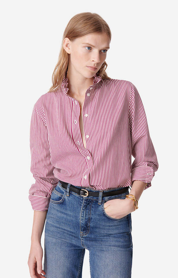 Alba Shrunken Tee, Bruna/Black Stripe