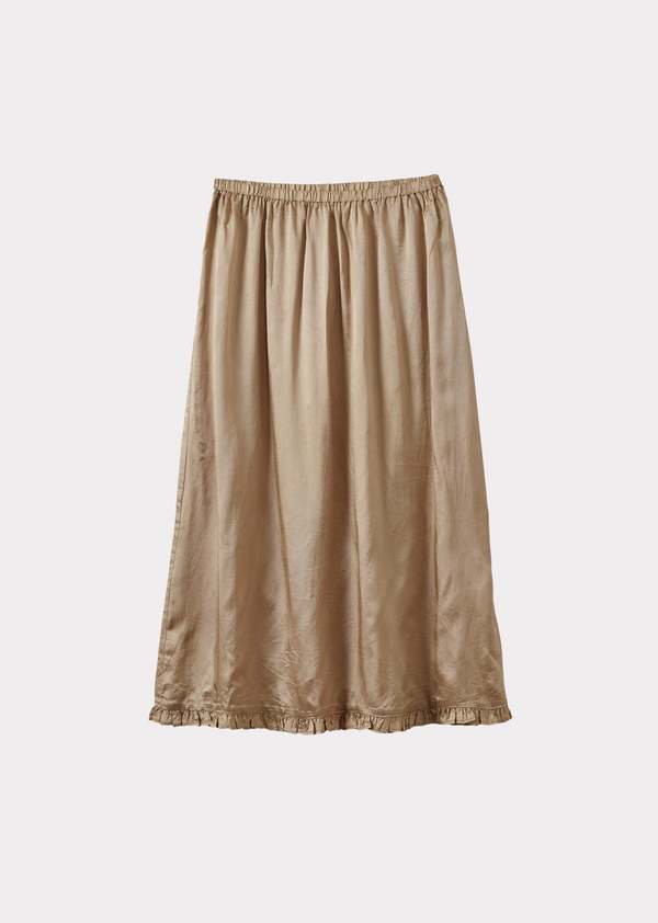 Caramel Frill Skirt - Beige
