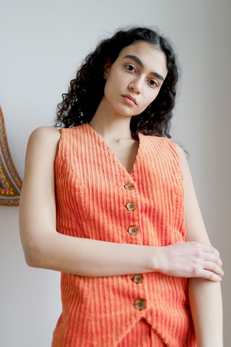 OhSevenDays Wyatt Waistcoat - Burnt Orange