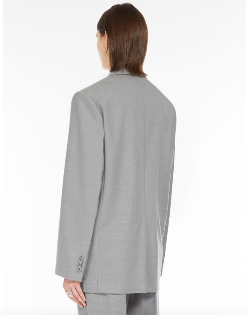 Sportmax Baffo Oversized Blazer - Light Grey | Garmentory