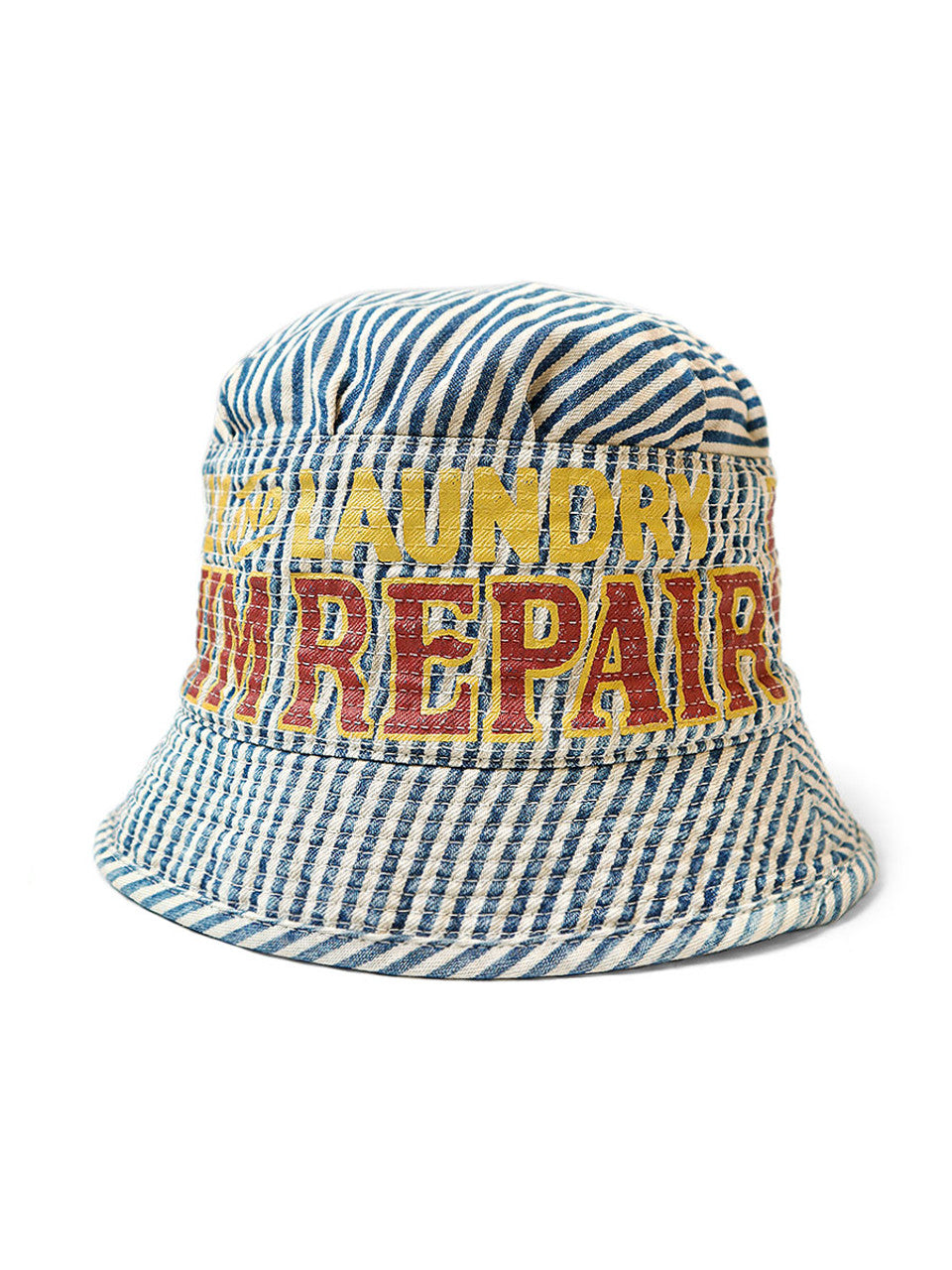 [KAPITAL] ヒッコリーランドリーバケットハット Kapital 10 oz Hickoree Laundry Hat | Garmentory