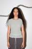 KkCo Gauze Ruched Tee - Ash - Thumbnail 2