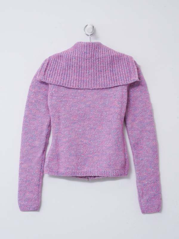 Ganni Alpaca Cotton Mix Highneck - Rose Violet | Garmentory