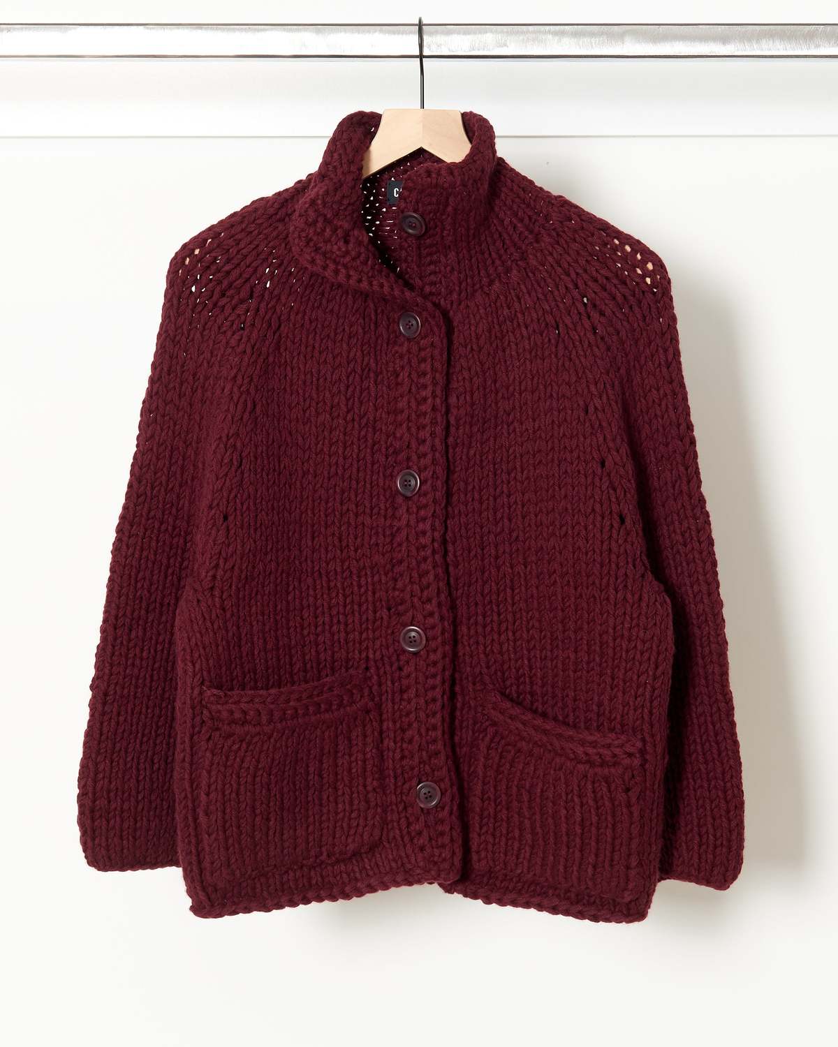 Casey Casey So Wool Cardigan - Blackberry | Garmentory