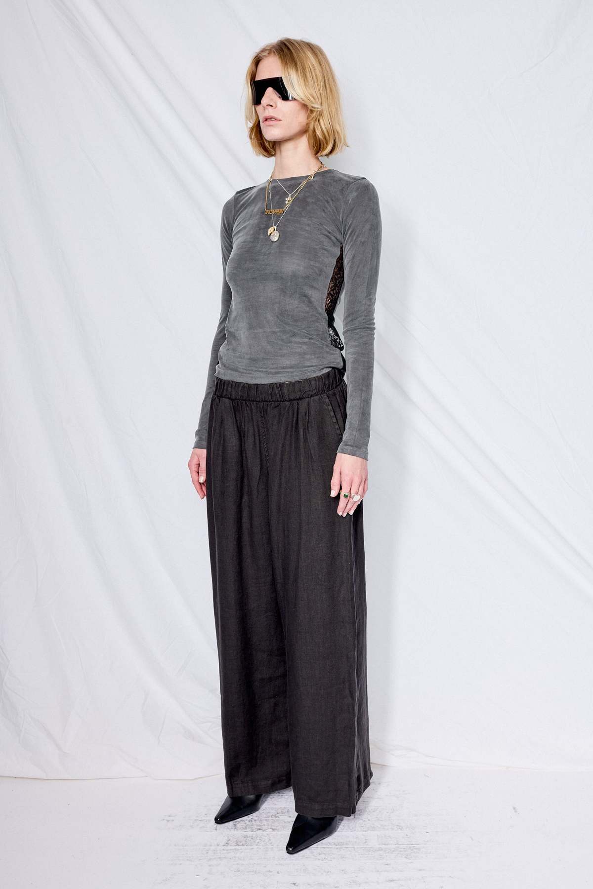 Our Legacy Lace Super Slim Longsleeve - Dark Grey | Garmentory