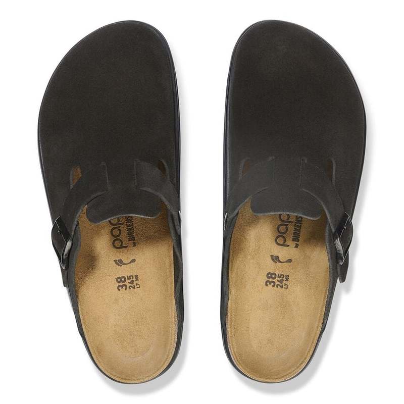 Birkenstock Boston Chunky Suede Sandal - Black Birkenstock Boston Chunky Suede Sandal - Black