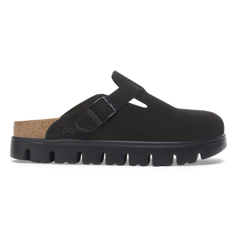 Birkenstock Boston Chunky Suede Sandal - Black Birkenstock Boston Chunky Suede Sandal - Black